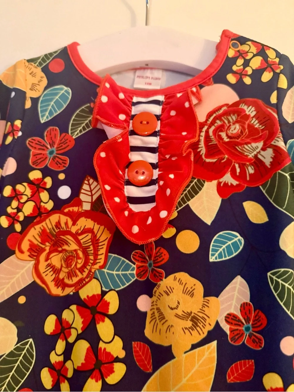 Penelope Plumm Boutique Floral Romper Sz 12 Months